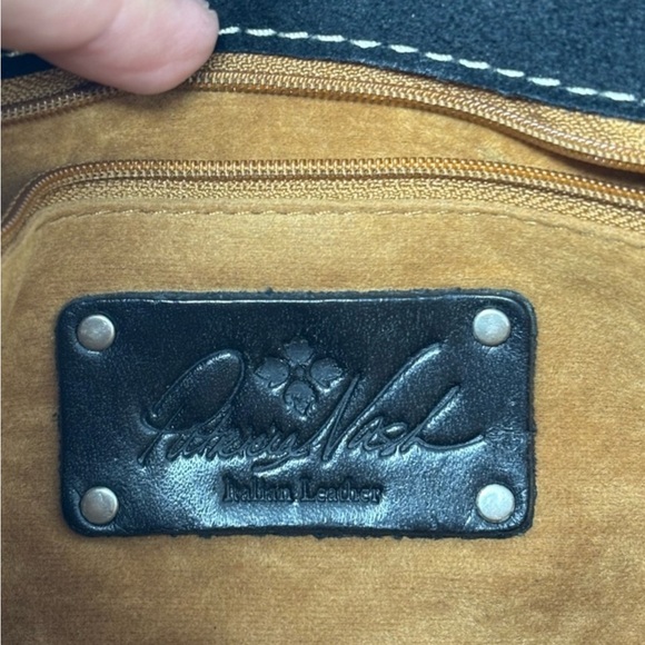 Patricia Nash Black Floral Navarro Embossed  Crossbody Bag - Picture 11 of 11